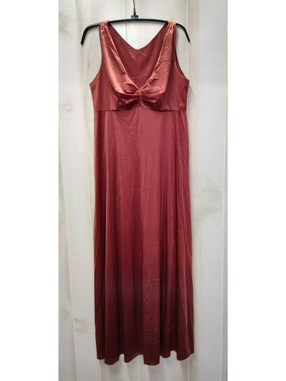 70s Vanity Fair Full Slip dress, Burgundy Rust, size S 36 bust, Nylon USA made